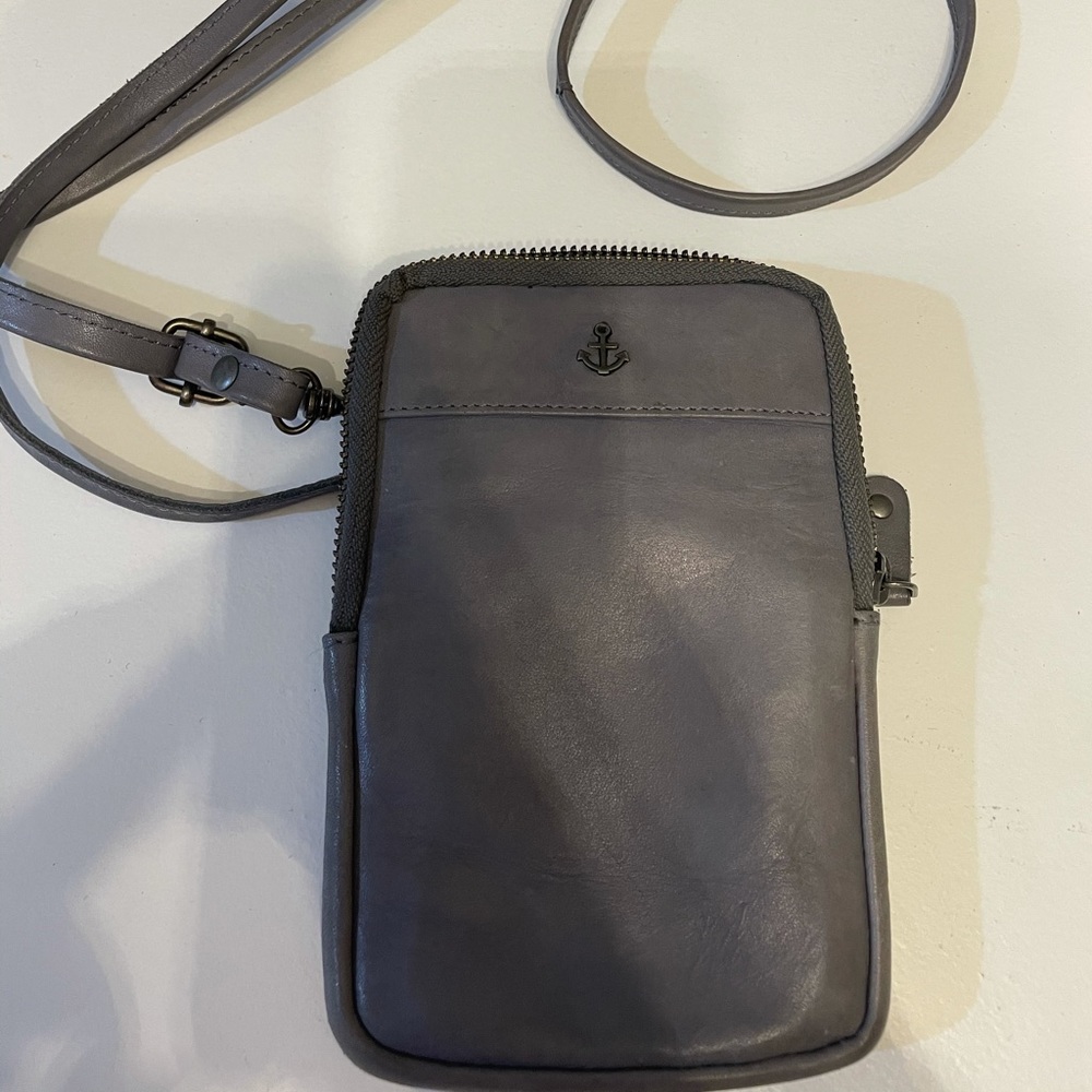 Harbour 2nd Genuine Gray Leather Crossbody